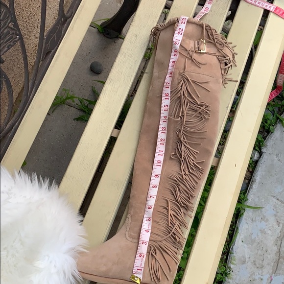 Nude Fringe Boots - Picture 6 of 7